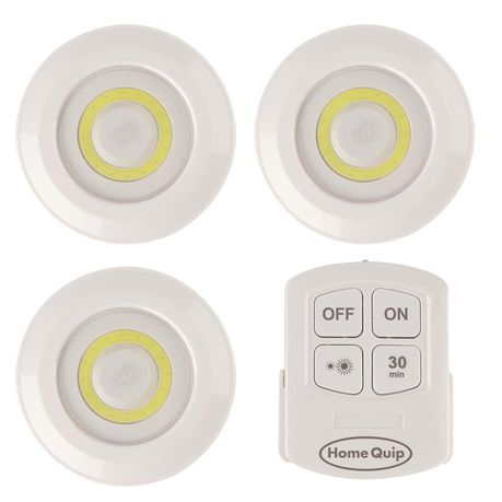 Homequip 3 Pack COB LED Round Lights - Remote Included Buy Online in Zimbabwe thedailysale.shop