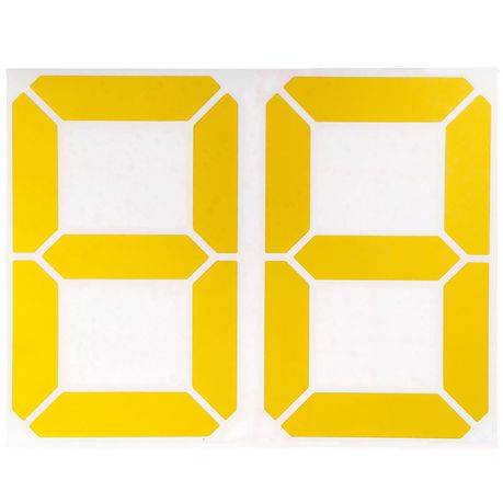 Generic Reflective Wheelie Bin Number Sticker Pack | Large | Yellow Buy Online in Zimbabwe thedailysale.shop