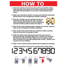 Load image into Gallery viewer, Generic Reflective Wheelie Bin Number Sticker Pack | Medium | White/Silver
