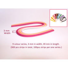 Load image into Gallery viewer, Paper Quilling Strips Set -9 color series packages, 3mm in width
