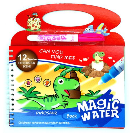 Reusable Magic Water Coloring Book - Dinosaur Series
