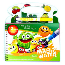 Load image into Gallery viewer, Reusable Magic Water Coloring Book - Fruits Series

