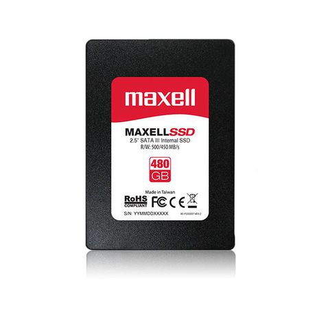 Maxell 2.5 / inch  SATA III Internal SSD 480GB Buy Online in Zimbabwe thedailysale.shop