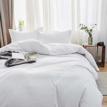 Load image into Gallery viewer, Wrinkle Resistant Luxury Hotel Duvet Cover Set Double Crispy White

