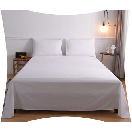 Wrinkle Resistant Luxury Hotel Sheet Set Double White Buy Online in Zimbabwe thedailysale.shop