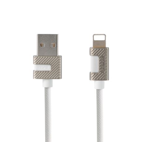 Remax Metal 2.4A Lightning Data Cable RC-089i - White Buy Online in Zimbabwe thedailysale.shop