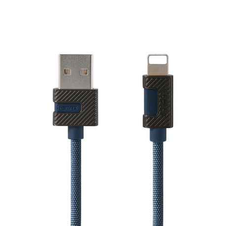 Remax Metal 2.4A Lightning Data Cable RC-089i - Blue Buy Online in Zimbabwe thedailysale.shop