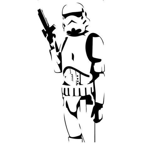 Sticker Art: Wall Sticker Storm Trooper - Black Buy Online in Zimbabwe thedailysale.shop