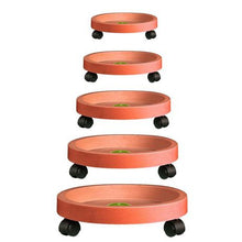 Load image into Gallery viewer, Pot Plant Trays on Wheels Set of 5
