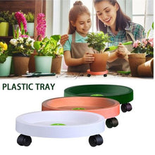 Load image into Gallery viewer, Pot Plant Trays on Wheels Set of 5

