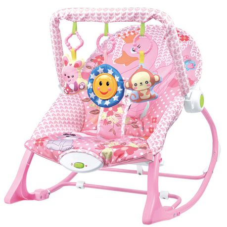 Baby Cradle Safety Crib Baby Rocker- Pink