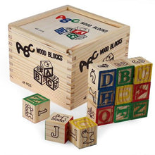 Load image into Gallery viewer, 48 Piece ABC Wood Blocks Set
