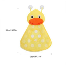 Load image into Gallery viewer, Baby Bath Toys Storage Mesh Bag with Suction Cups (Duck)
