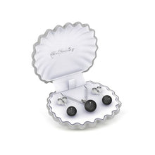Load image into Gallery viewer, Destiny Pearl Earring &amp; Necklace Set with Swarovski Pearls - Black
