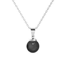Load image into Gallery viewer, Destiny Pearl Earring &amp; Necklace Set with Swarovski Pearls - Black
