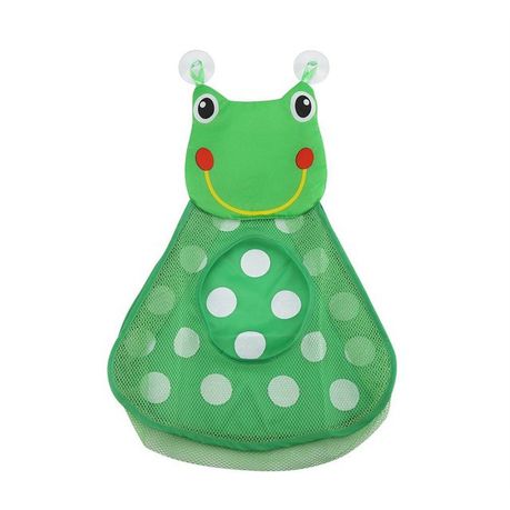 Baby Bath Toys Storage Mesh Bag with Suction Cups (Frog)