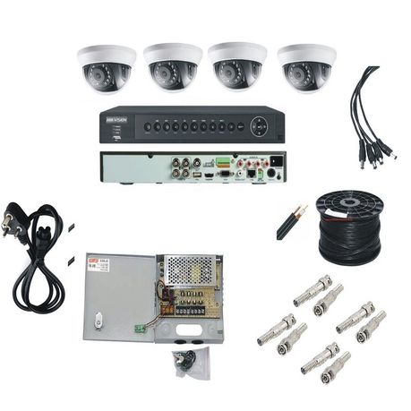 Hikvision 4Ch 5MP Bullet Cameras With RG59 Cables