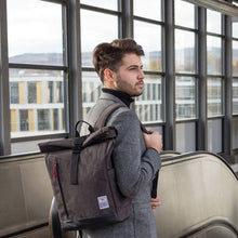 Load image into Gallery viewer, Troika Roll Top Backpack with Metal Snap Closure - Business Rolltop

