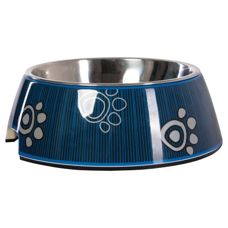 Rogz 2-in-1 Large Bubble Dog Bowl, Navy Paw Buy Online in Zimbabwe thedailysale.shop