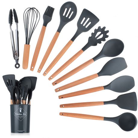 Black 11 Piece Kitchen Utencil Set Buy Online in Zimbabwe thedailysale.shop