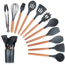 Load image into Gallery viewer, Black 11 Piece Kitchen Utencil Set
