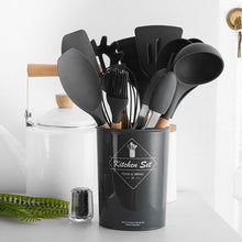 Load image into Gallery viewer, Black 11 Piece Kitchen Utensil Set
