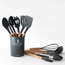 Load image into Gallery viewer, Black 11 Piece Kitchen Utensil Set
