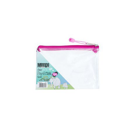Meeco: Clear Small (21cm) Pencil Bag - Pink Zip Buy Online in Zimbabwe thedailysale.shop