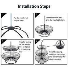 Load image into Gallery viewer, Heartdeco 3 -Tier Countertop Fruit Basket Bowl Storage Decorative Stand
