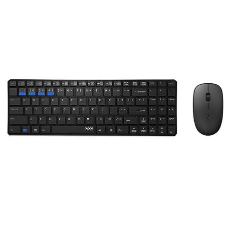 Rapoo 9300M Multi-mode Wireless Optical Keyboard and Mouse Set - Black Buy Online in Zimbabwe thedailysale.shop