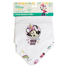 Load image into Gallery viewer, Minnie Mouse '100% Real' Bandana Bibs - Set of 2

