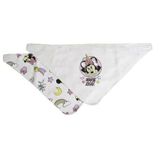 Load image into Gallery viewer, Minnie Mouse '100% Real' Bandana Bibs - Set of 2
