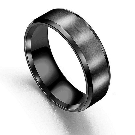 8mm Titanium Plated Steel Ring - P 1/2 Buy Online in Zimbabwe thedailysale.shop