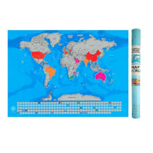 Load image into Gallery viewer, Global Wanderer Scratch Off Travel World Map with Country Flags - Large
