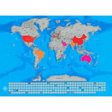 Load image into Gallery viewer, Global Wanderer Scratch Off Travel World Map with Country Flags - Large
