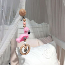 Load image into Gallery viewer, Ruby Melon Heartfelt Travel Dangle - Flamingo
