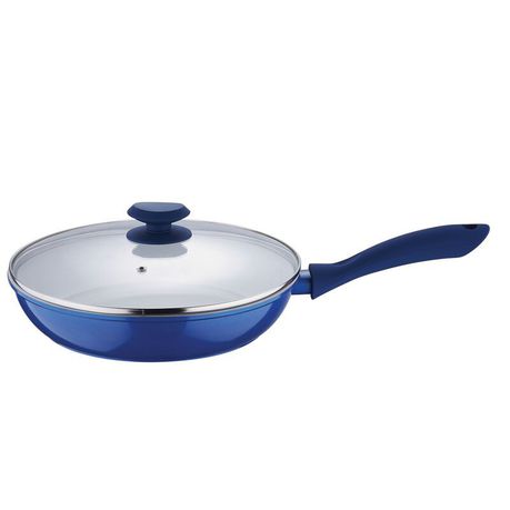 Wellberg - 28cm Frypan With Lid - Blue Buy Online in Zimbabwe thedailysale.shop