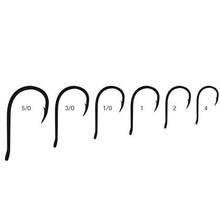 Load image into Gallery viewer, Mustad 10019PP1/0 Chinu Fishing Hook - Black
