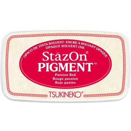 StazOn Pigment Ink Pad - Passion Red Buy Online in Zimbabwe thedailysale.shop