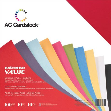 American Craft Cardstock Value Pack - 100 Sheets Buy Online in Zimbabwe thedailysale.shop