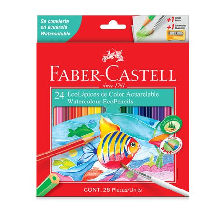 Faber-Castell 24 Full Length Watercolour Ecopencils Buy Online in Zimbabwe thedailysale.shop