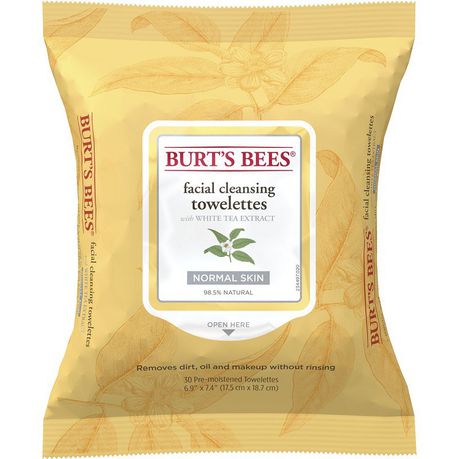 Burt's Bees Towelettes - White Tea - 30Ct