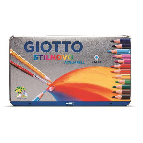 Giotto Stilnovo Aquarelle Pencils - 12 Colours in Metal Case Buy Online in Zimbabwe thedailysale.shop