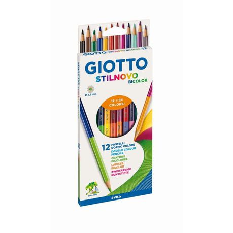 Giotto Stilnovo Bicolor 12 Coloured Pencils Buy Online in Zimbabwe thedailysale.shop