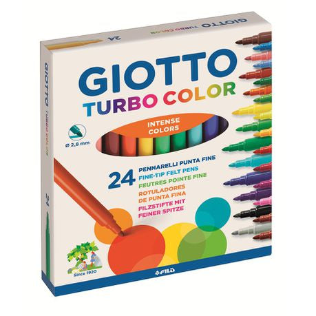 Giotto Turbo Color 24 Fine Fibre-Tip Pens Buy Online in Zimbabwe thedailysale.shop