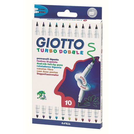 Giotto Turbo Dobble 10 Dual-Nib Fibre-Tip Pens Buy Online in Zimbabwe thedailysale.shop