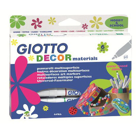 Giotto Decor Materials 6 Fibre-Tip Pens Buy Online in Zimbabwe thedailysale.shop