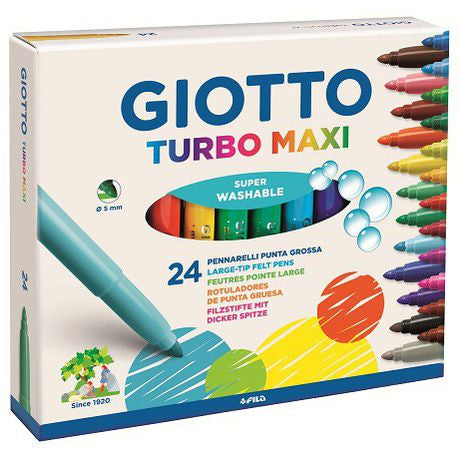 Giotto Turbo Maxi 24 Large Fibre-Tip Pens Buy Online in Zimbabwe thedailysale.shop