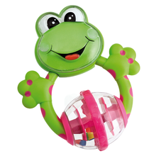 Load image into Gallery viewer, Baby Senses Frog Rattle - Multi Primary Colours
