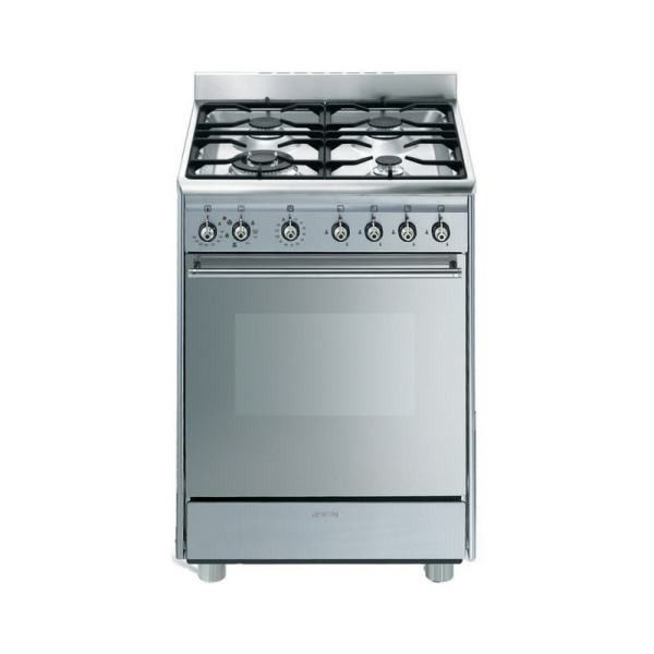 Smeg 60cm Stainless Steel Concert Cooker with 4 Burner Gas Hob - SSA60MX9 Buy Online in Zimbabwe thedailysale.shop